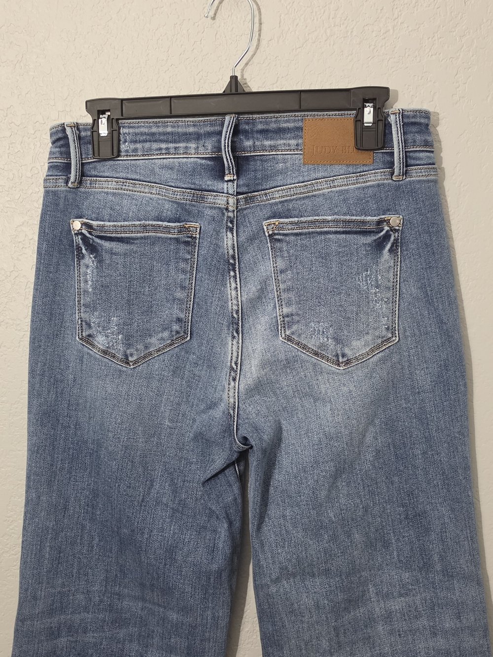 Judy Blue Retro Wide Leg Jeans High Rise Medium Wash Stretch Denim Womens 9/29 - Picture 5 of 10